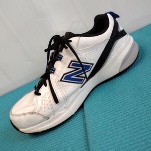 New Balance 608 Men's Sneakers White Blue Black Lace Up - Size 10
